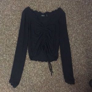 Black long sleeve v neck